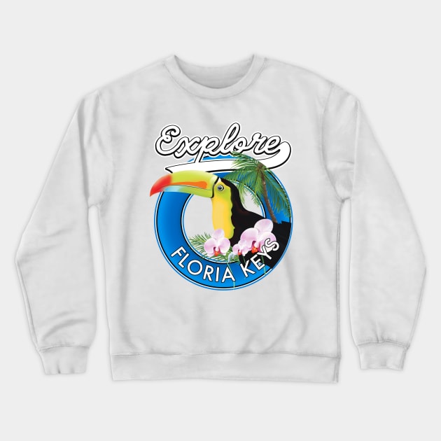 Florida keys retro logo Crewneck Sweatshirt by nickemporium1